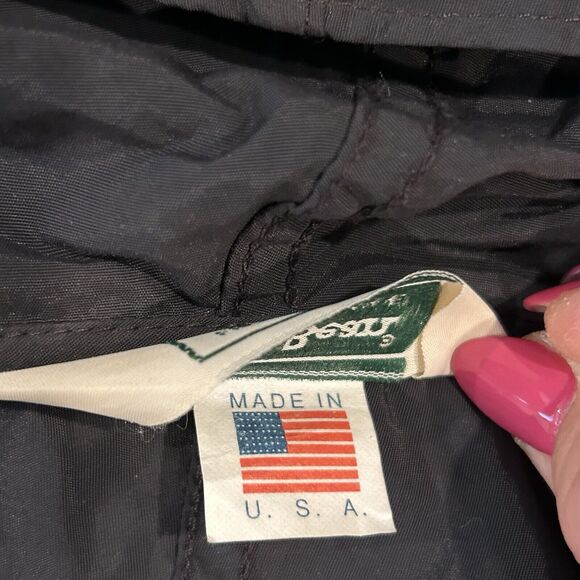 Vintage 80s 90s L.L. Bean Full Zip Hooded Windbreaker Jacket USA Men’s Sz M/L - Picture 4 of 12